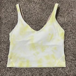 Yellow Tie Dye Lululemon Align Tank Top // Size 4